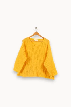 Hot American Vintage Pull en maille - Taille Unique Jaune