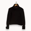 Discount Comptoir des Cotonniers Pull en maille à col roulé - Taille S/36 Noir