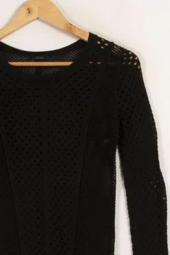 Best IKKS Pull en maille - Taille XS/34 Noir