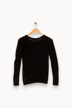 Best IKKS Pull en maille - Taille XS/34 Noir