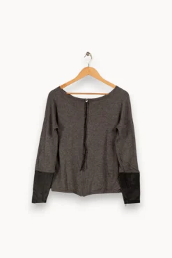 Sale ZAPA Pull bimatière - Taille S/36 Gris