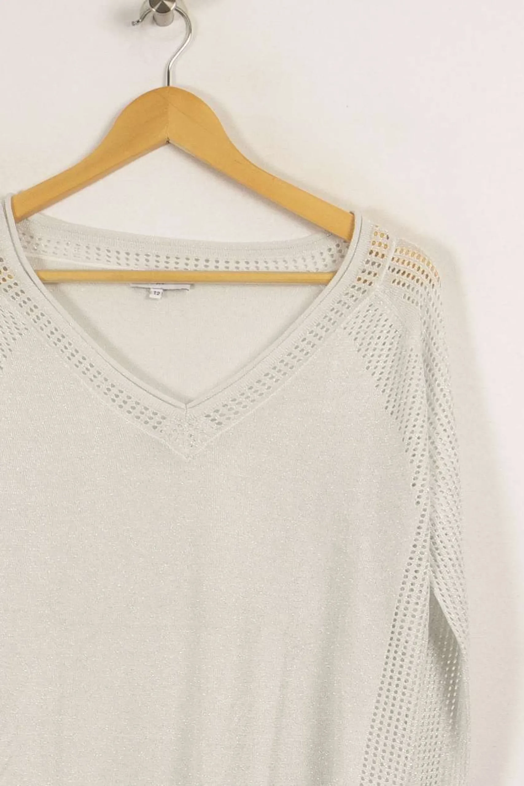 Clearance Suncoo Pull pailleté - Taille M/38 Gris