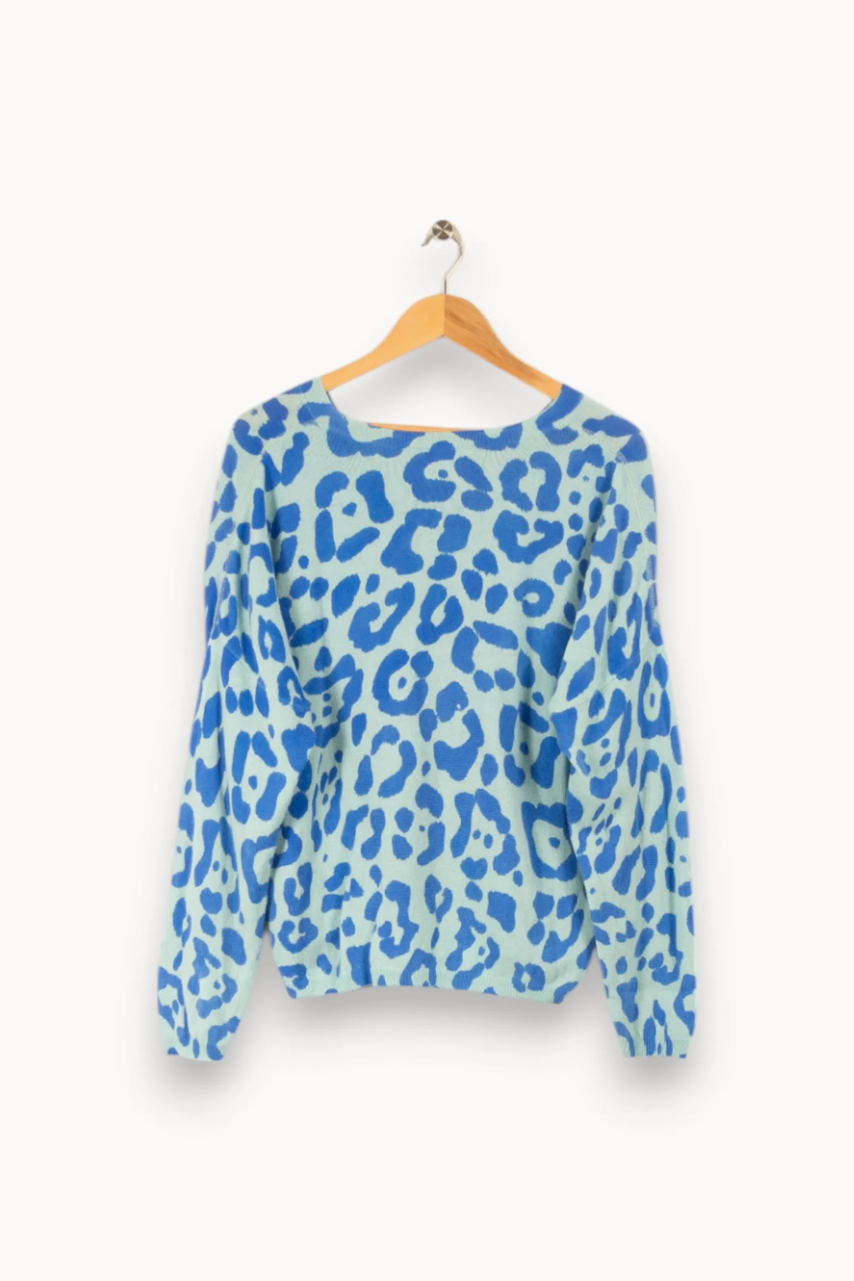 Cheap Absolut Cashmere Pull léopard - Taille S/36 Bleu