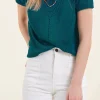 Best La Fée Maraboutée Pull manches courtes encolure ronde - XS/34 Vert
