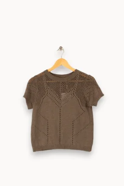 Best La Fée Maraboutée Pull manches courtes encolure ronde - XS/34 Vert