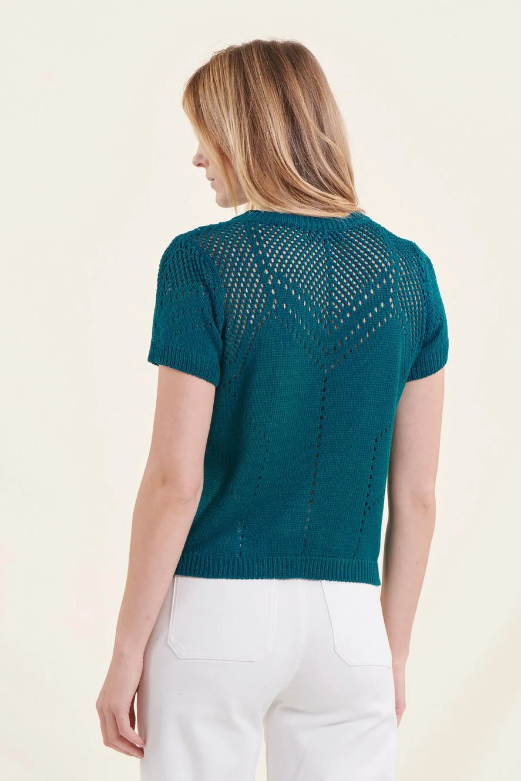 Best La Fée Maraboutée Pull manches courtes encolure ronde - XS/34 Vert