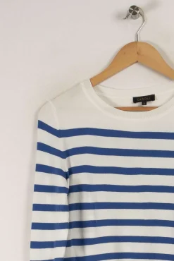 Cheap Caroll Pull marinière et bleu - Taille S/36 Blanc