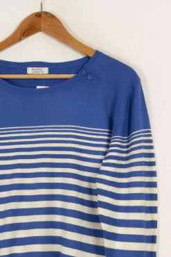 Online Galeries Lafayette Pull marinière et blanc - Taille L/40 Bleu