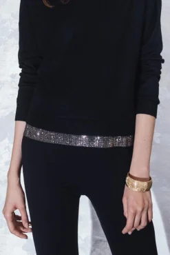 Outlet La Fée Maraboutée Pull argent - XS/34 Noir