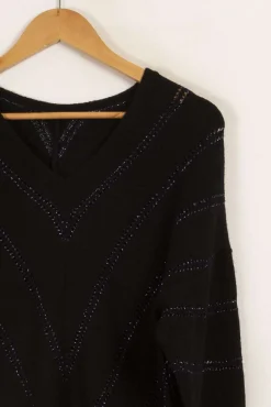 Cheap IKKS Pull avec détails - Taille XL/42 Noir