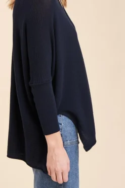 Store La Fée Maraboutée Pull oversize fluide - XS/34 Bleu