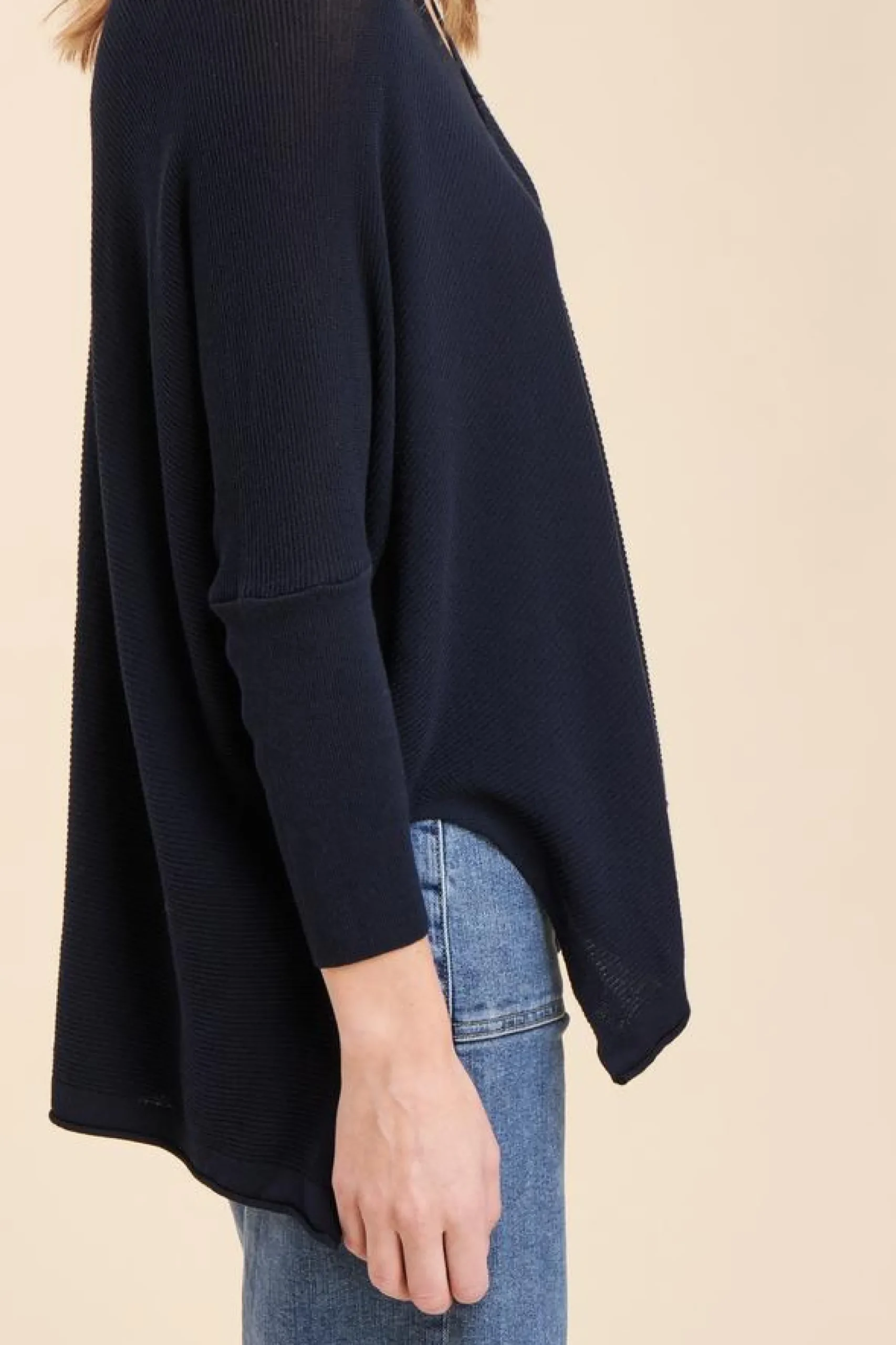 Store La Fée Maraboutée Pull oversize fluide - XS/34 Bleu