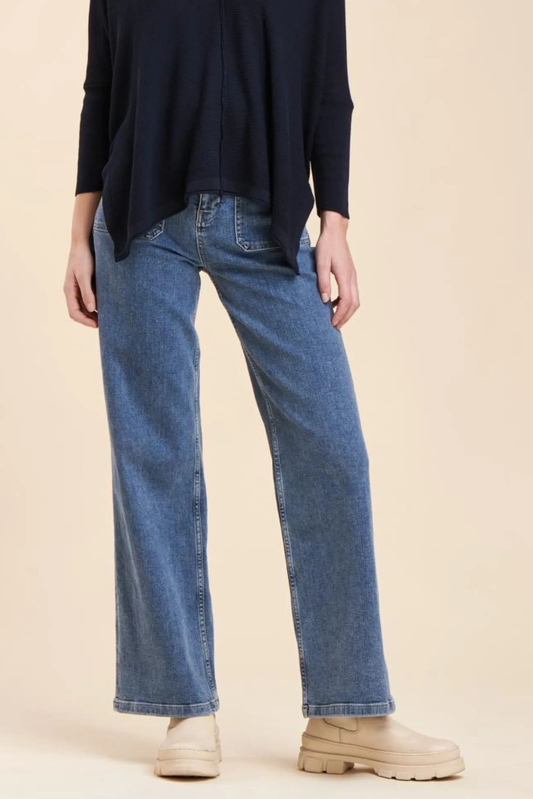 Store La Fée Maraboutée Pull oversize fluide - XS/34 Bleu