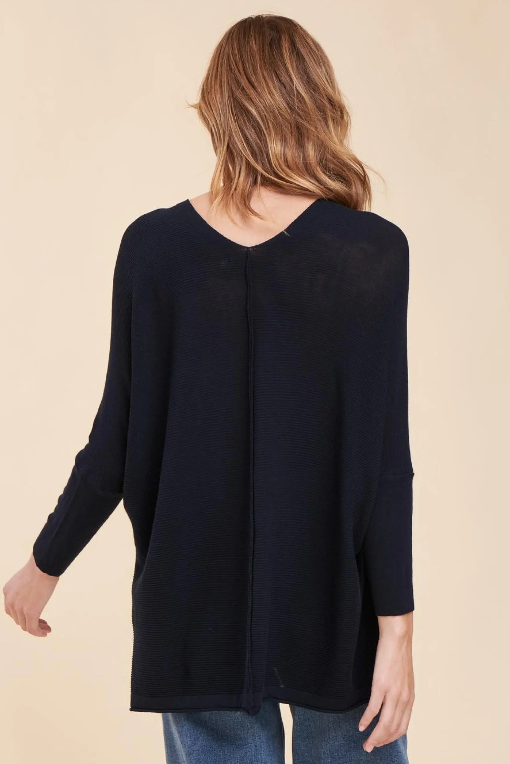 Store La Fée Maraboutée Pull oversize fluide - XS/34 Bleu