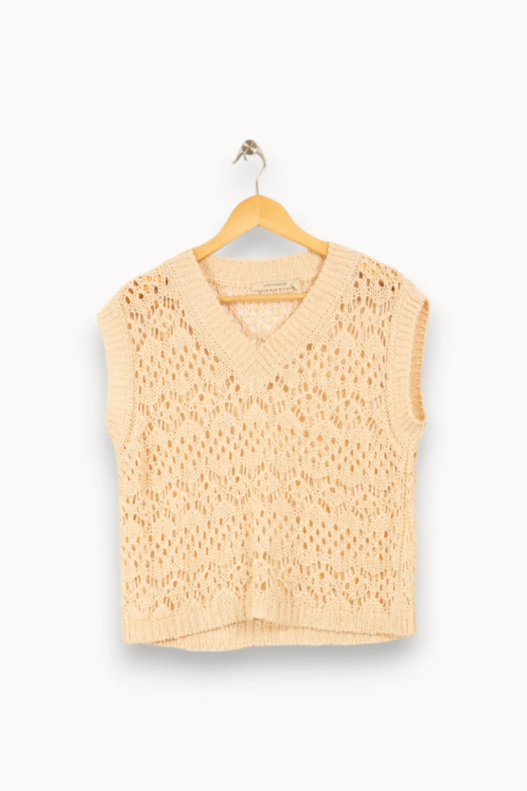 Fashion La Fée Maraboutée Pull sans manches - Taille M/38 Beige