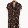 Store I.Code Robe à motifs - Taille L/40 Noir