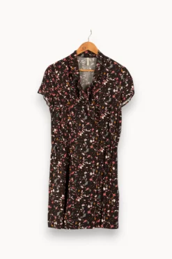 Store I.Code Robe à motifs - Taille L/40 Noir