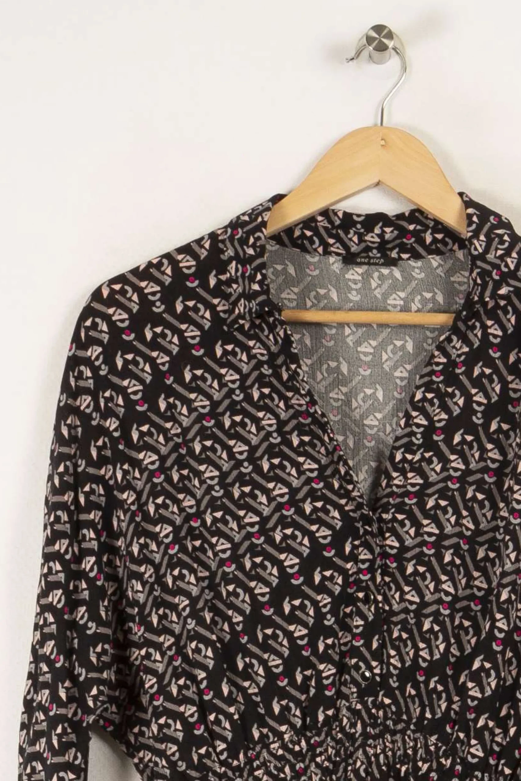 Outlet One Step Robe à motifs - Taille S/36 Noir