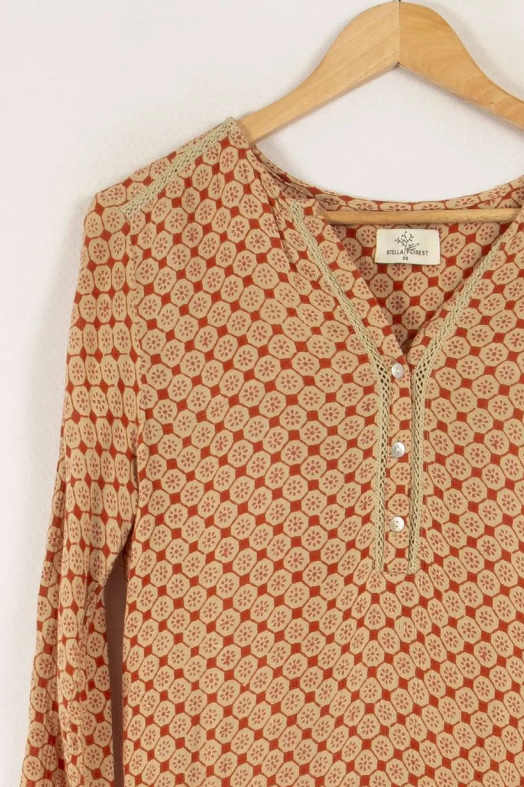 Online Stella Forest Robe beige/rouge - Taille M/38 Multicolore