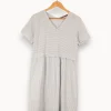New Comptoir des Cotonniers Robe he rayée - Taille S/36 Blanc