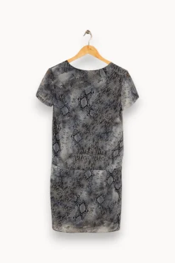 Hot IKKS Robe e à motif crocodile - Taille S/36 Bleu