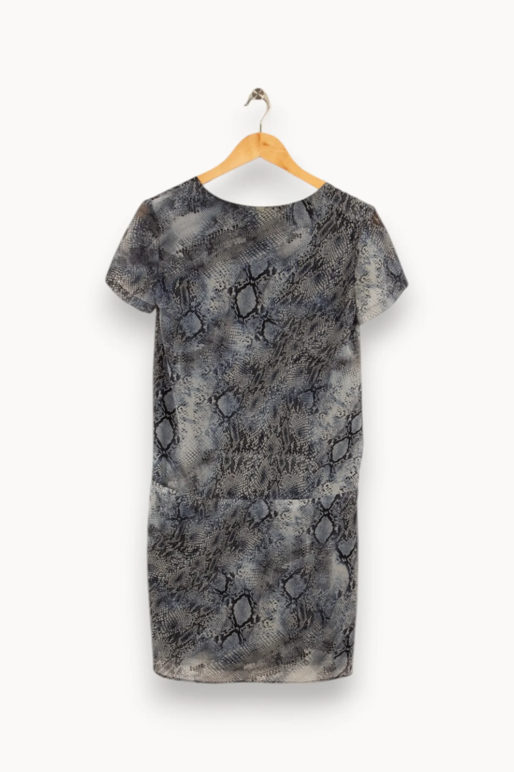 Hot IKKS Robe e à motif crocodile - Taille S/36 Bleu
