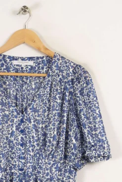Shop Gerard Darel Robe e à motifs - Taille XXL/44 Bleu