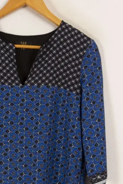 Store Maison 123 Robe e à motifs - Taille M/38 Bleu