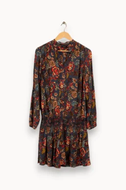 Flash Sale Caroll Robe e à motifs multicolores - Taille S/36 Bleu