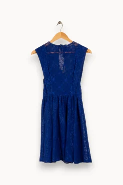 Sale Sandro Robe e avec dentelle - Taille S/36 Bleu