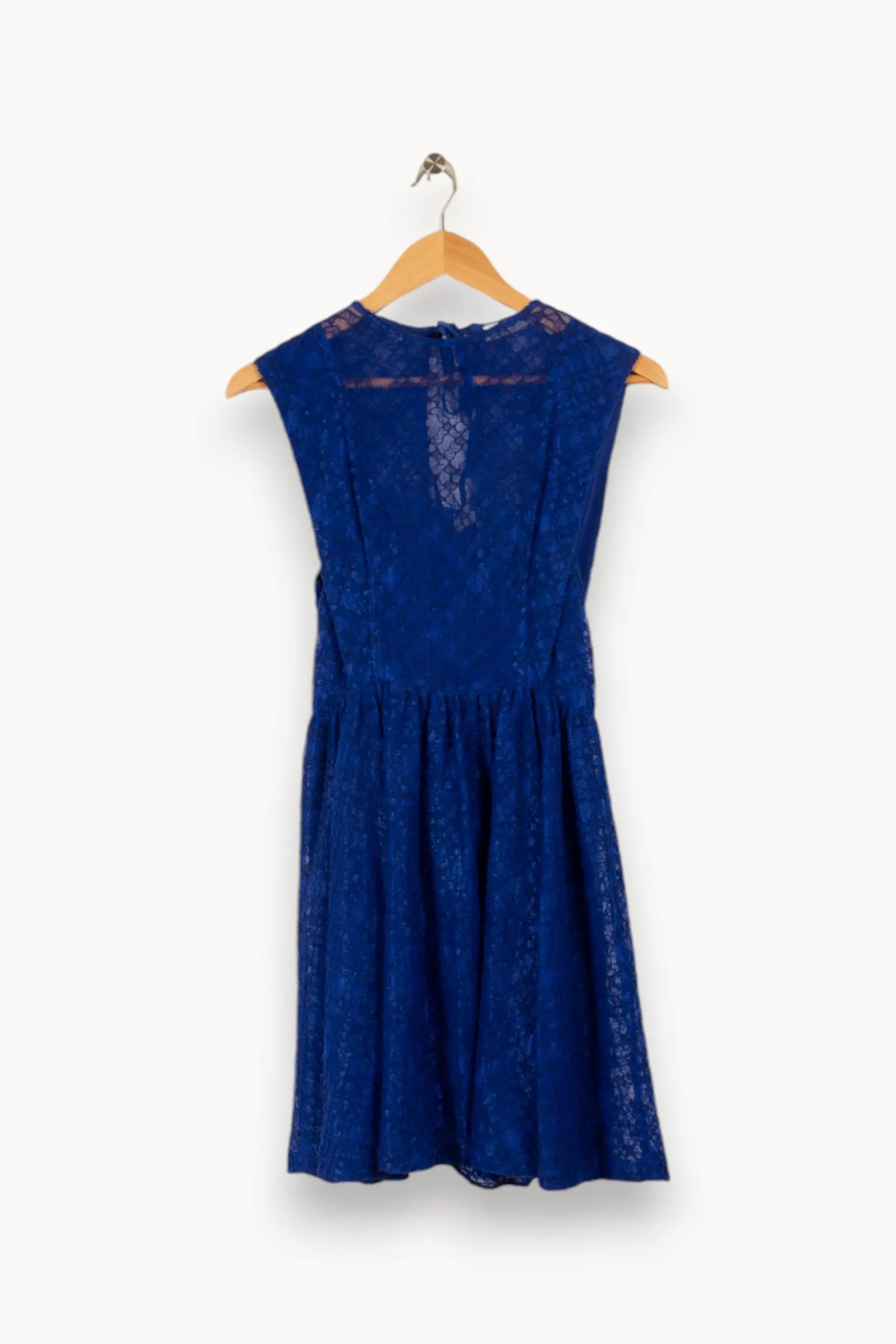 Sale Sandro Robe e avec dentelle - Taille S/36 Bleu