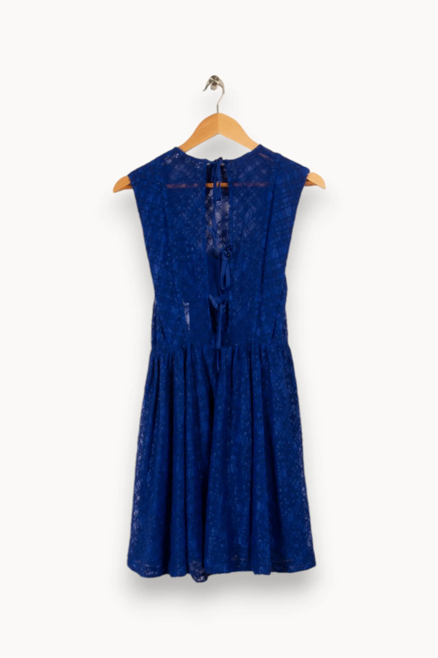 Sale Sandro Robe e avec dentelle - Taille S/36 Bleu