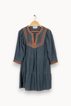 Store ba&sh Robe e avec détails - Taille S/36 Bleu