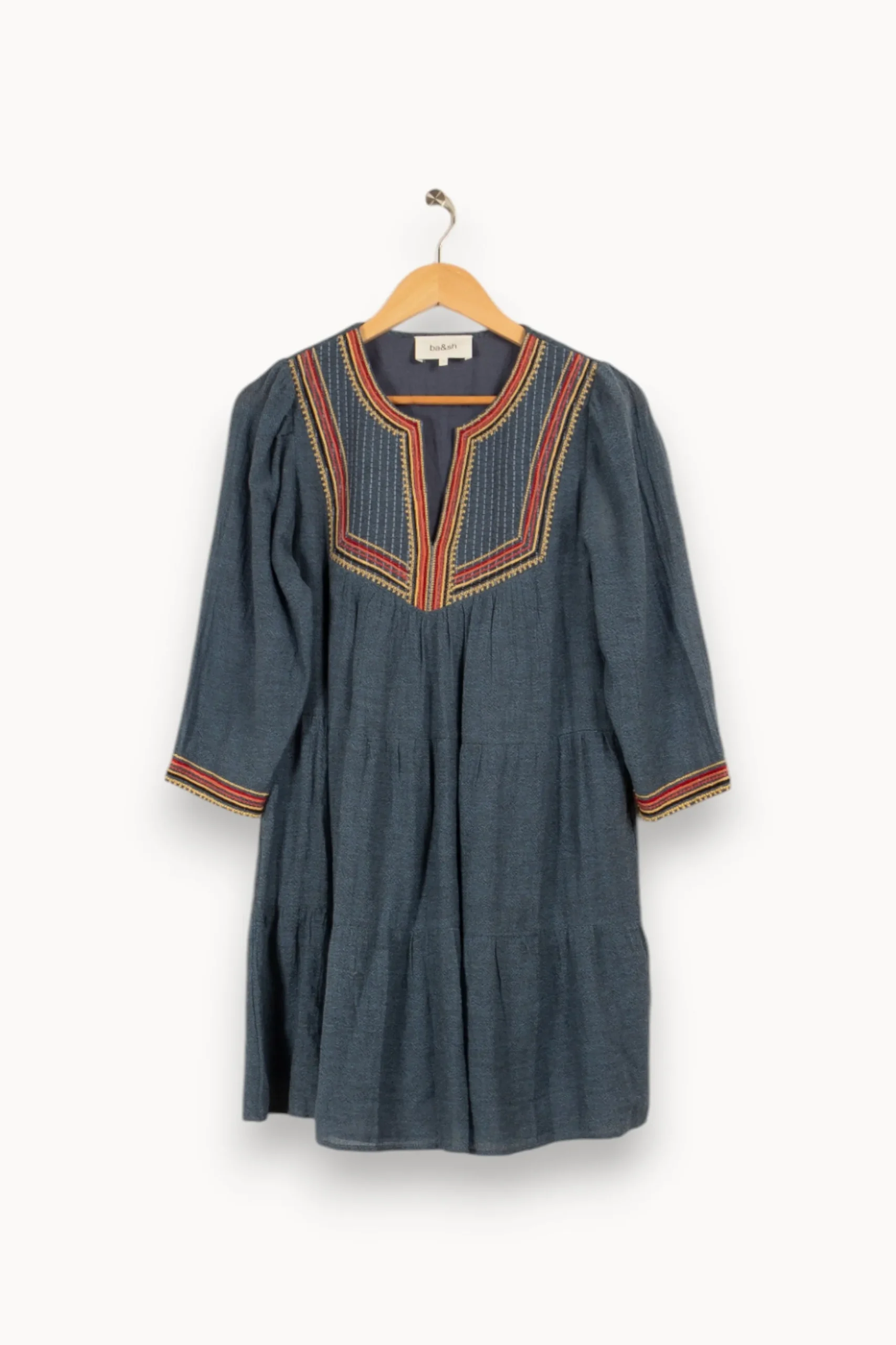 Store ba&sh Robe e avec détails - Taille S/36 Bleu