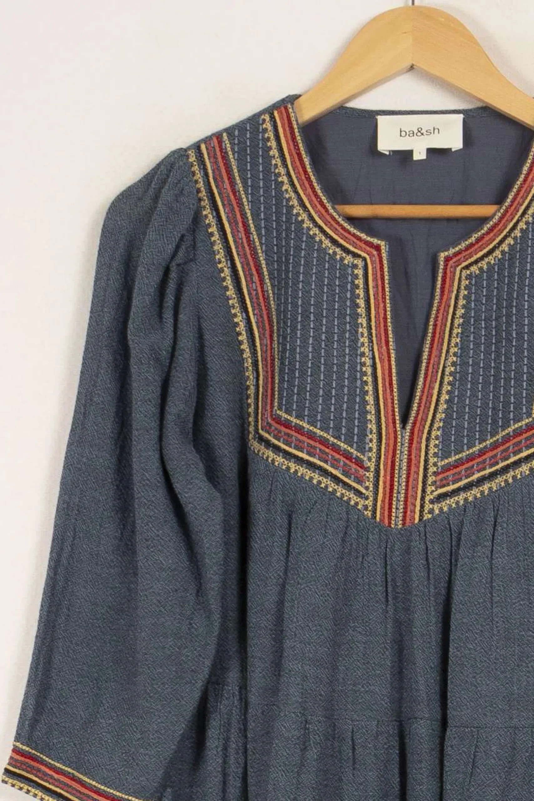 Store ba&sh Robe e avec détails - Taille S/36 Bleu