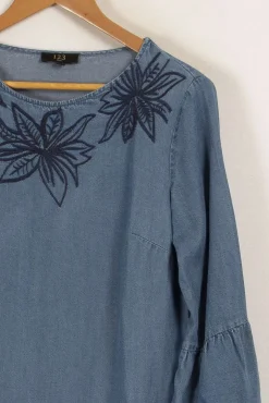 Online Maison 123 Robe e avec détails - Taille M/38 Bleu