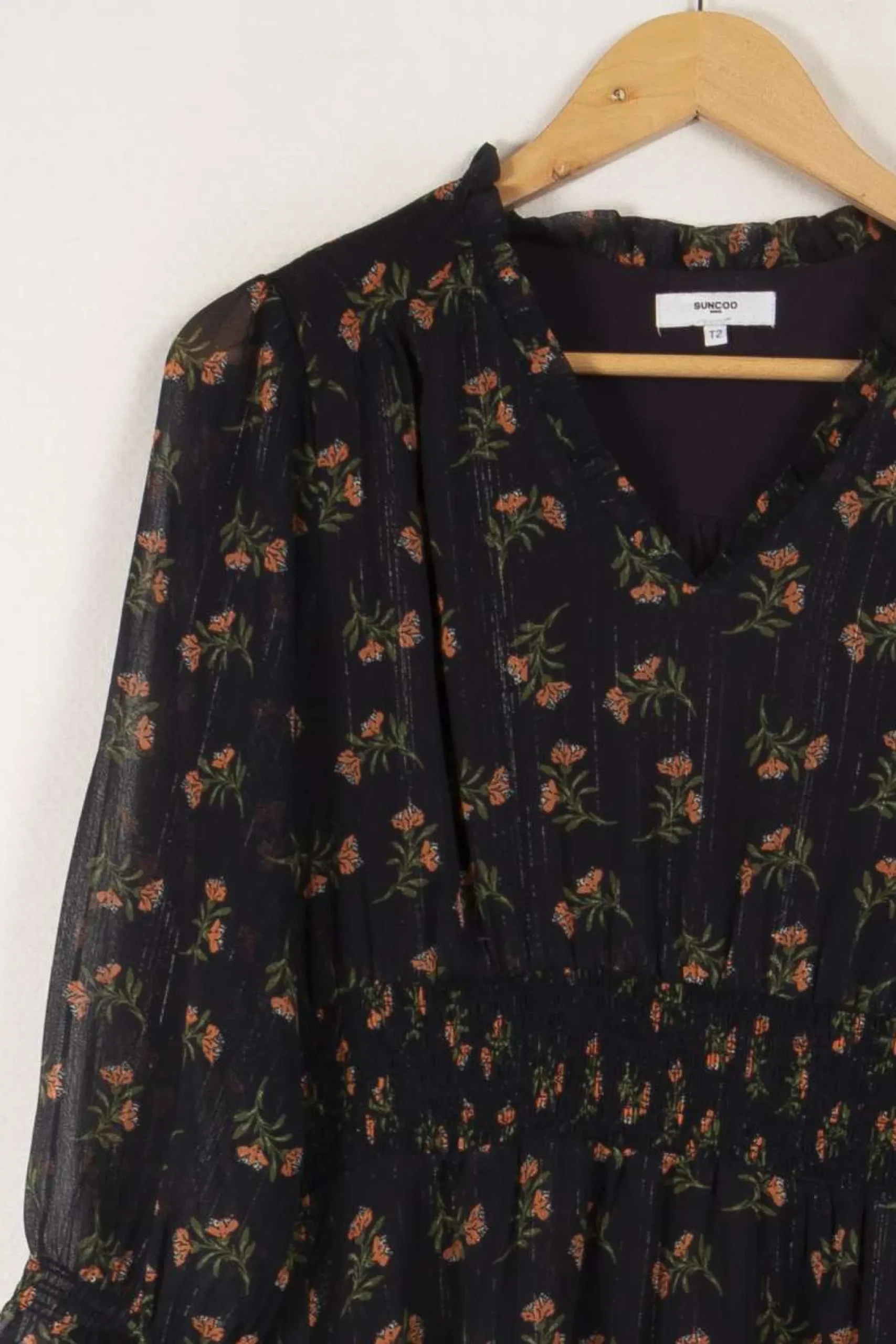 Discount Suncoo Robe e foncée à motifs - Taille M/38 Bleu