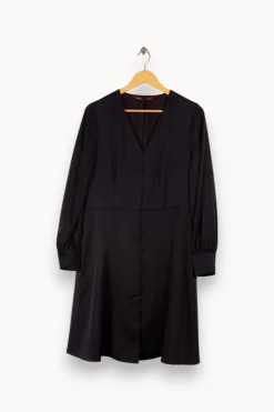 Discount Comptoir des Cotonniers Robe e foncée satinée - Taille L/40 Bleu