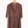 Shop ba&sh Robe à motifs - Taille XS/34 Bordeaux