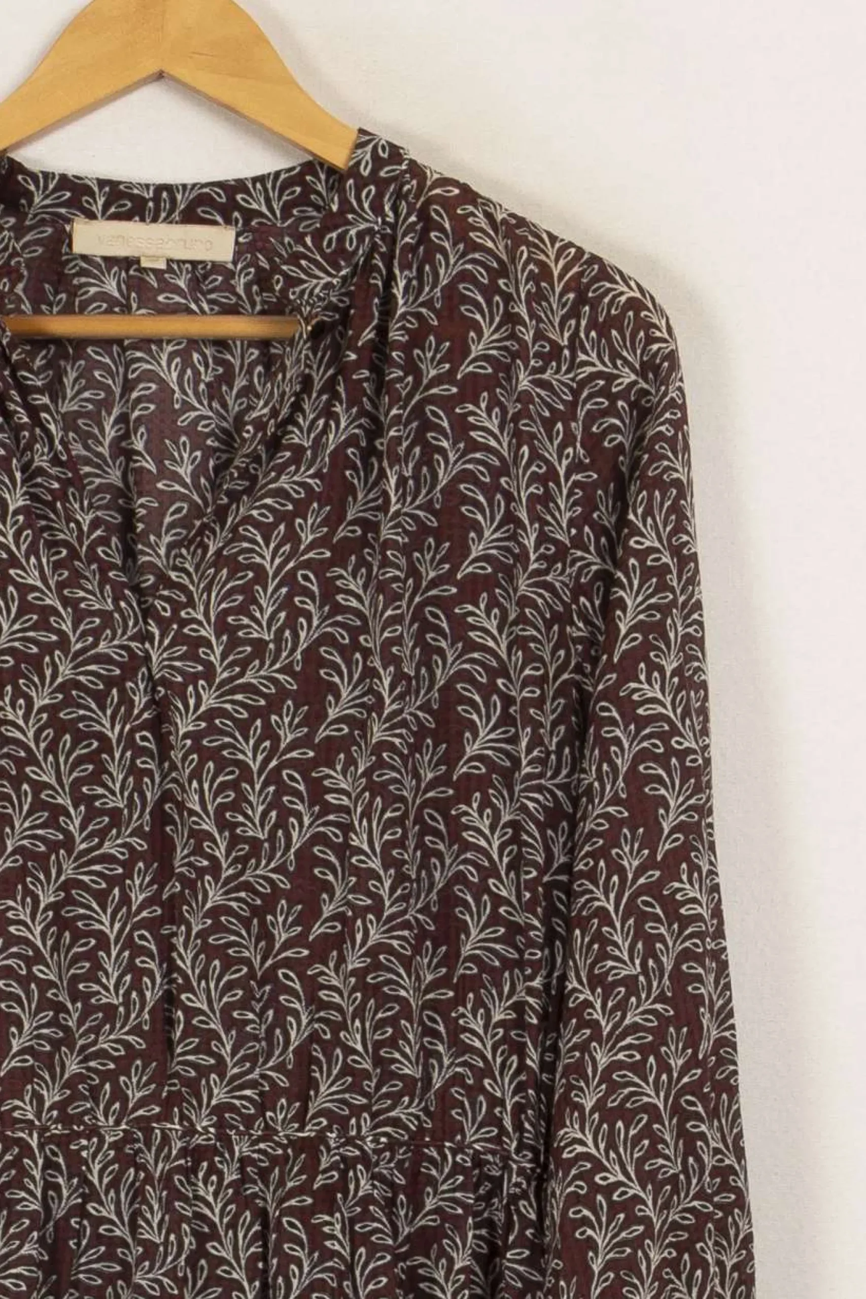 Hot Vanessa Bruno Robe à motifs - Taille M/38 Bordeaux