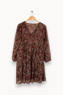 Best IKKS Robe - Taille M/38 Bordeaux