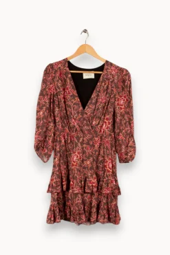 Clearance Bérénice Robe - Taille S/36 Bordeaux
