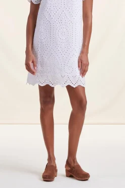 Best La Fée Maraboutée Robe courte he en broderie anglaise - S/36 Blanc