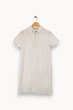 Best La Fée Maraboutée Robe courte he en broderie anglaise - S/36 Blanc