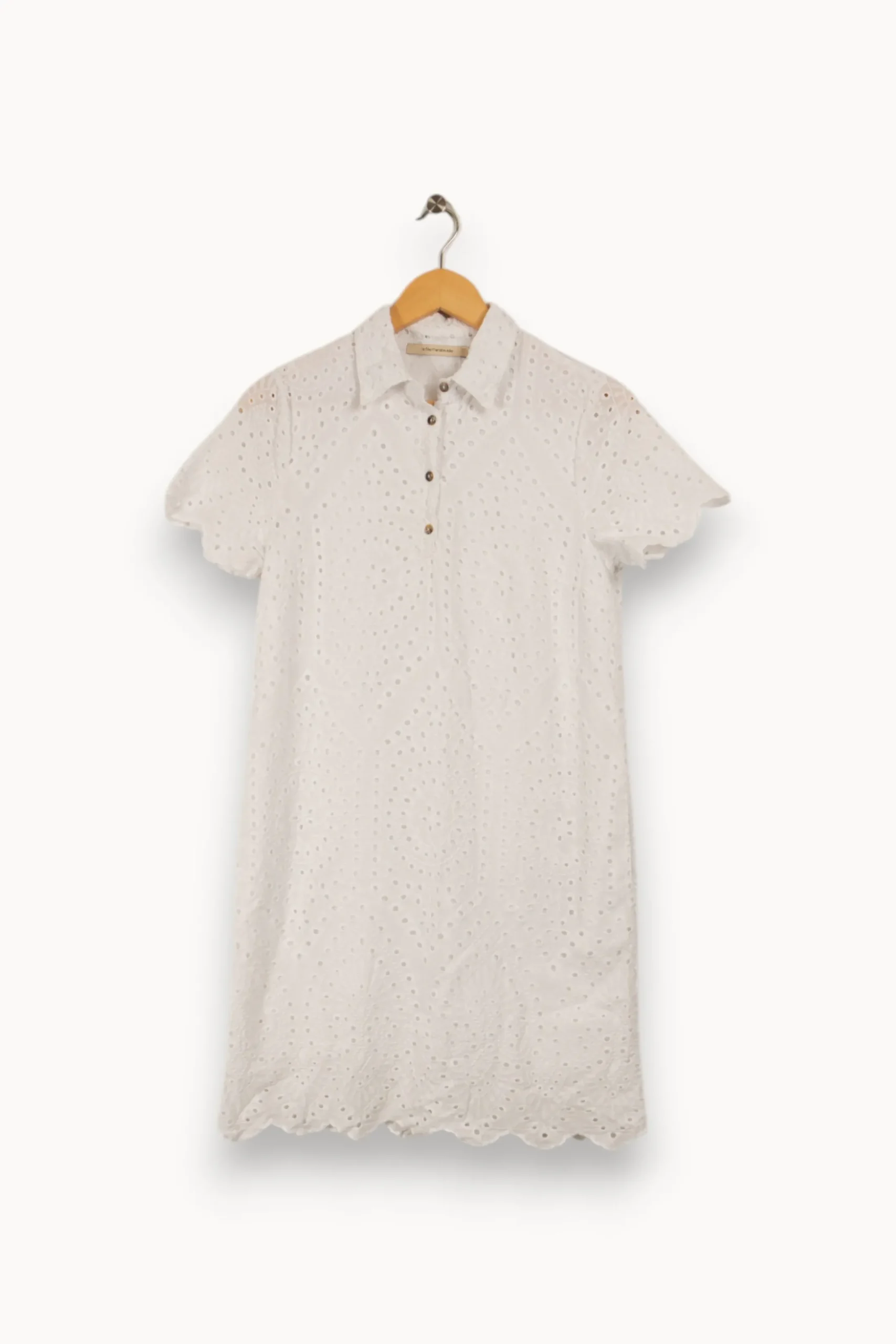 Best La Fée Maraboutée Robe courte he en broderie anglaise - S/36 Blanc