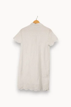 Best La Fée Maraboutée Robe courte he en broderie anglaise - S/36 Blanc