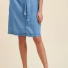 Best Sale La Fée Maraboutée Robe courte ceinturée - S/36 Bleu
