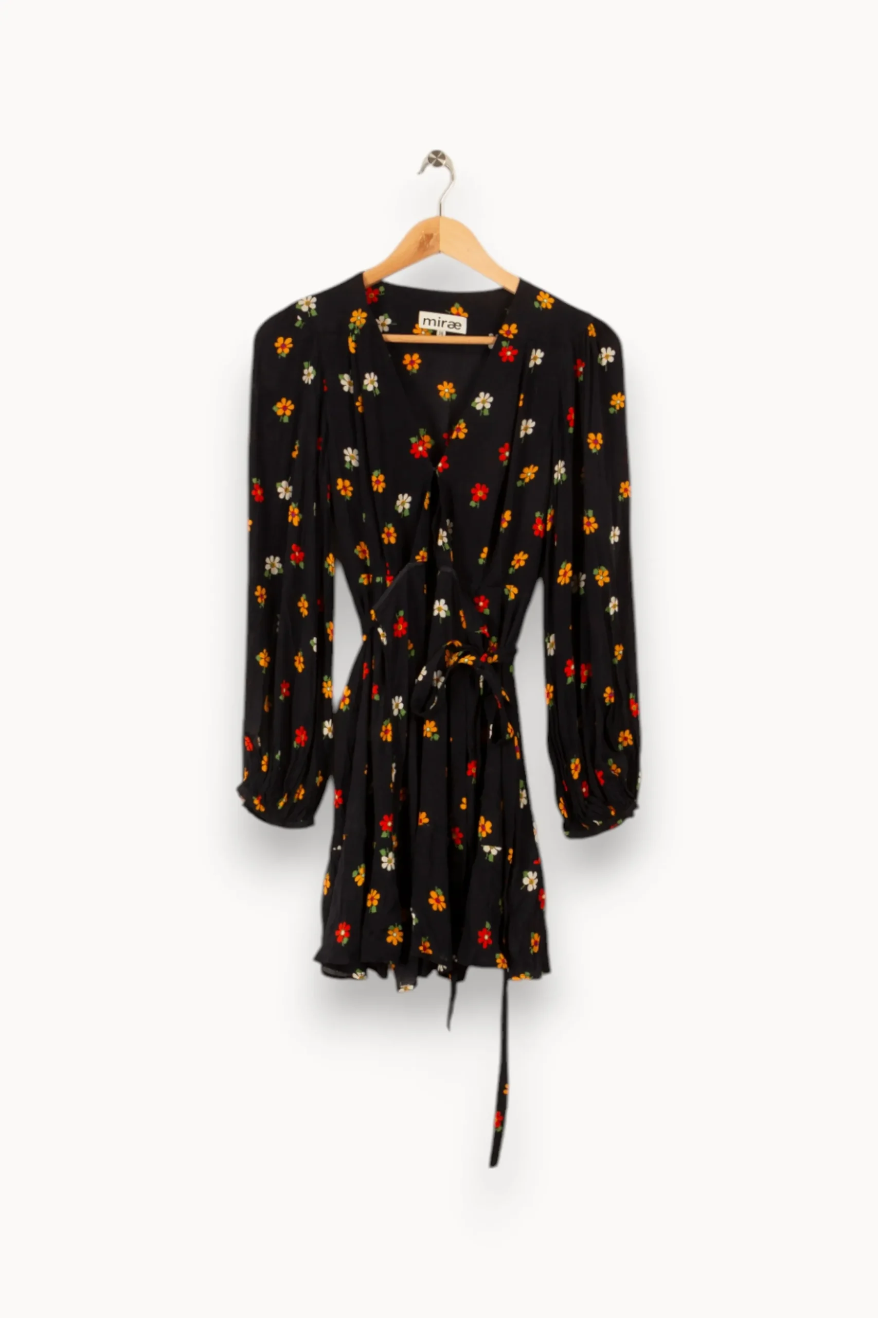 Outlet Mirae Robe courte noire à motif de fleurs s - Taille S/36 Multicolore