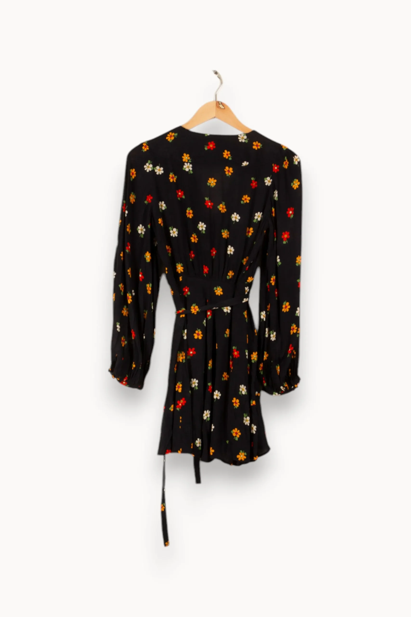 Outlet Mirae Robe courte noire à motif de fleurs s - Taille S/36 Multicolore