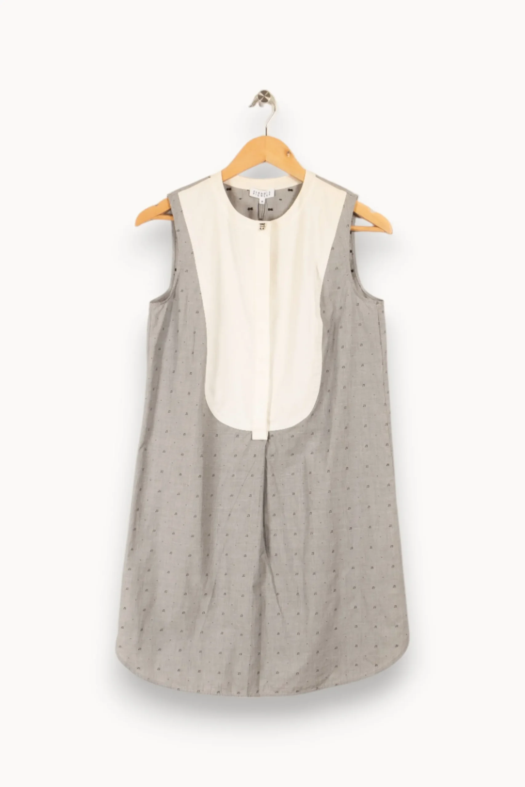 Cheap Claudie Pierlot Robe e à motifs - Taille M/38 Gris